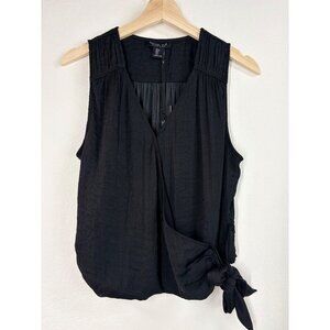 Rachel Zoe Black V-Neck Suplice Sleeveless Top Size Small NWT
